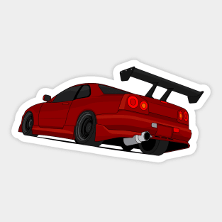 SKYLINE GTR R34 DARK-RED Sticker